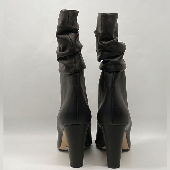 Manolo Blahnik Calasso 90MM Ruched Leather Boots size 42 - Picture 13 of 16